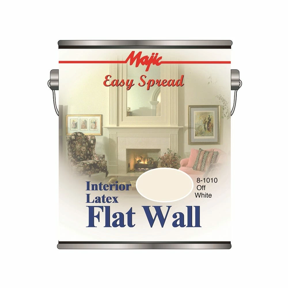 Majic Easy Spread Interior Latex Flat Wall Paint Off White Gallon - 8-1010-1 - Interior Paint 2 Majic Easy Spread Interior Latex Flat Wall Paint Off White Gallon - 8-1010-1 - Interior Paint - Image 2