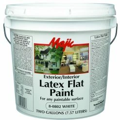 Majic Paint Indoor/Outdoor Latex Flat White 2 Gallon - 8-0802-6 - Exterior Paint 5 Majic Paint Indoor/Outdoor Latex Flat White 2 Gallon - 8-0802-6 - Exterior Paint -Painting Sales Shop 087b2eb16bdd5ffdf3ca613706d64fc720022032 049212600