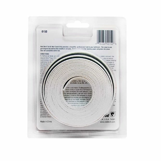 Red Devil 7/8 X 11 Tub & Wall Caulk Strip - 0150 - Caulk & Sealants 2 Red Devil 7/8 X 11 Tub & Wall Caulk Strip - 0150 - Caulk & Sealants - Image 2