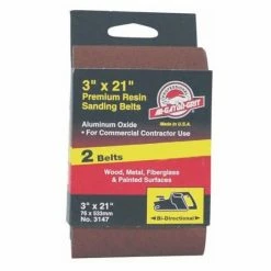 Ali Industries Gator 3 Inch x 21 Inch 80 Grit Aluminium Oxide Sanding Belt - 3146 - Sandpaper