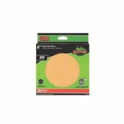 Gator Ali Industries 6 Inch 80 Grit Sanding Disc 20 Pack - 3245 - Sandpaper