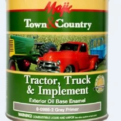Majic Tractor Truck & Implement Exterior Oil Base Enamel Paint Gray Primer - 8-0986-2 - Auto & Equipment Paint