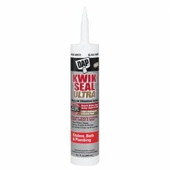 DAP Kwik Seal Ultra Advanced Kitchen & Bath Sealant - White, 10.1 oz. - 7079818897 - Caulks Sealants