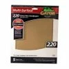 Gator Ali Industries 220 Grit 9 Inch x 11 Inch Extra Fine Sandpaper 5 Pack - 4443