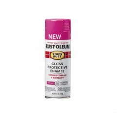 Rust-Oleum Stops Rust Spray Paint Stops Rust Gloss Poppy Pink Spray 347026