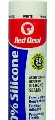 Red Devil 100% Silicone Caulk - White - 816 - Adhesives Fillers