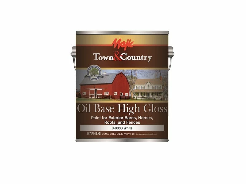 Majic Town & Country Exterior Oil Base High Gloss Paint White Gallon - 8-0033-1 - Exterior Paint 1 Majic Town & Country Exterior Oil Base High Gloss Paint White Gallon - 8-0033-1 - Exterior Paint