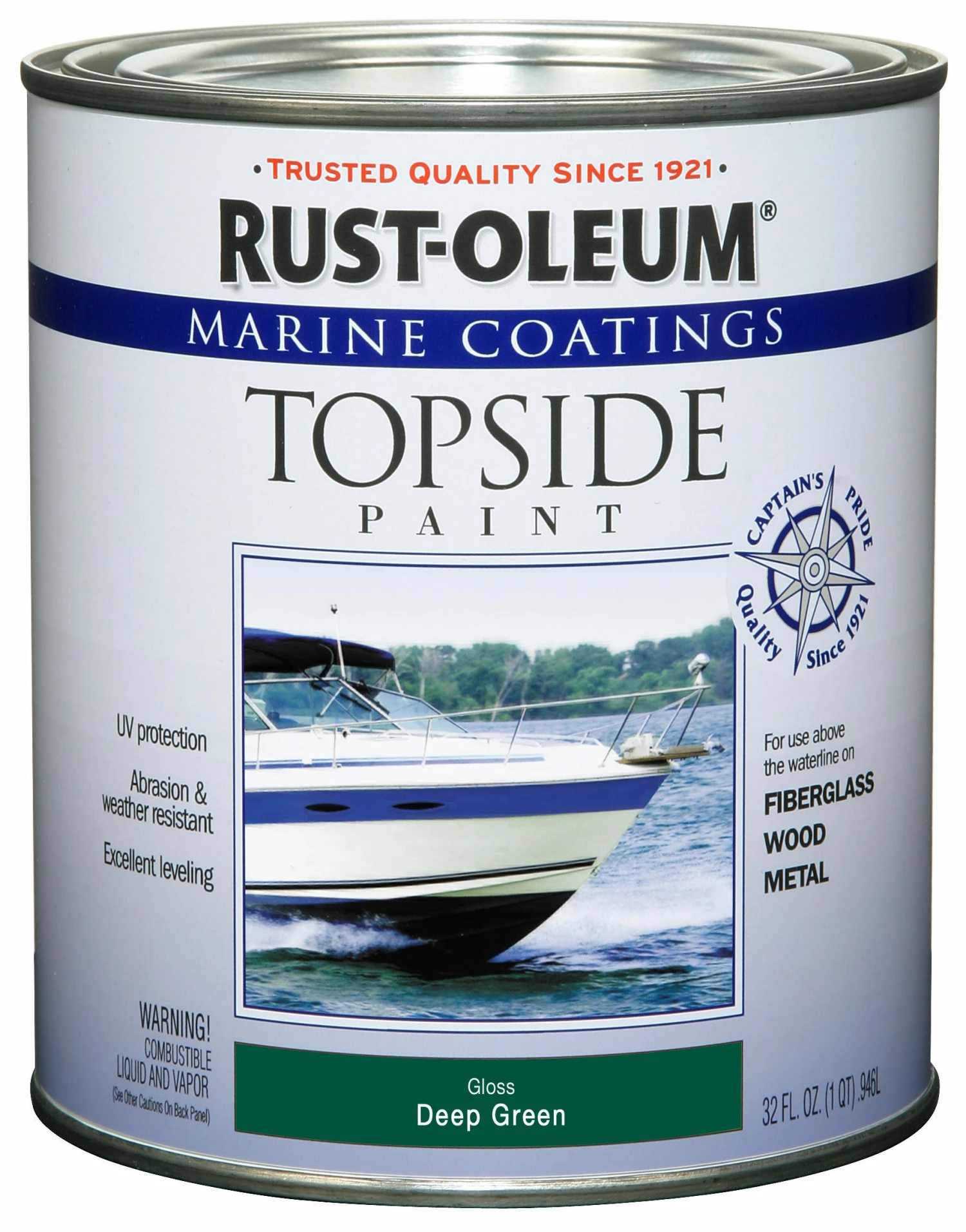 Rust-Oleum Marine Coatings Topside Deep Green Quart - 207007 - Paint, Primer & Stain - Image 3