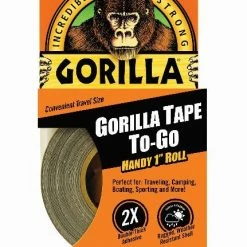 Gorilla Glue 1 inch x 30 ft Gorilla Tape ToGo Roll 6100102 - Masking Tape & Paper