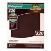 Gator Ali Industries 9 Inch x 11 Inch 320 Grit Extra Fine Waterproof Sandpaper 5 Pack - 4473