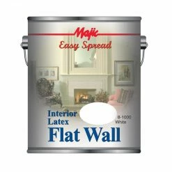 Majic Easy Spread Interior Latex Flat Wall Paint White Gallon - 8-1000-1 - Interior Paint