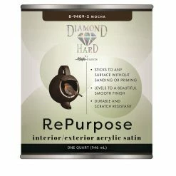 Majic Diamond Hard Repurpose Acrylic Satin Enamel Mocha Quart - 8-9409-2 - Exterior Paint