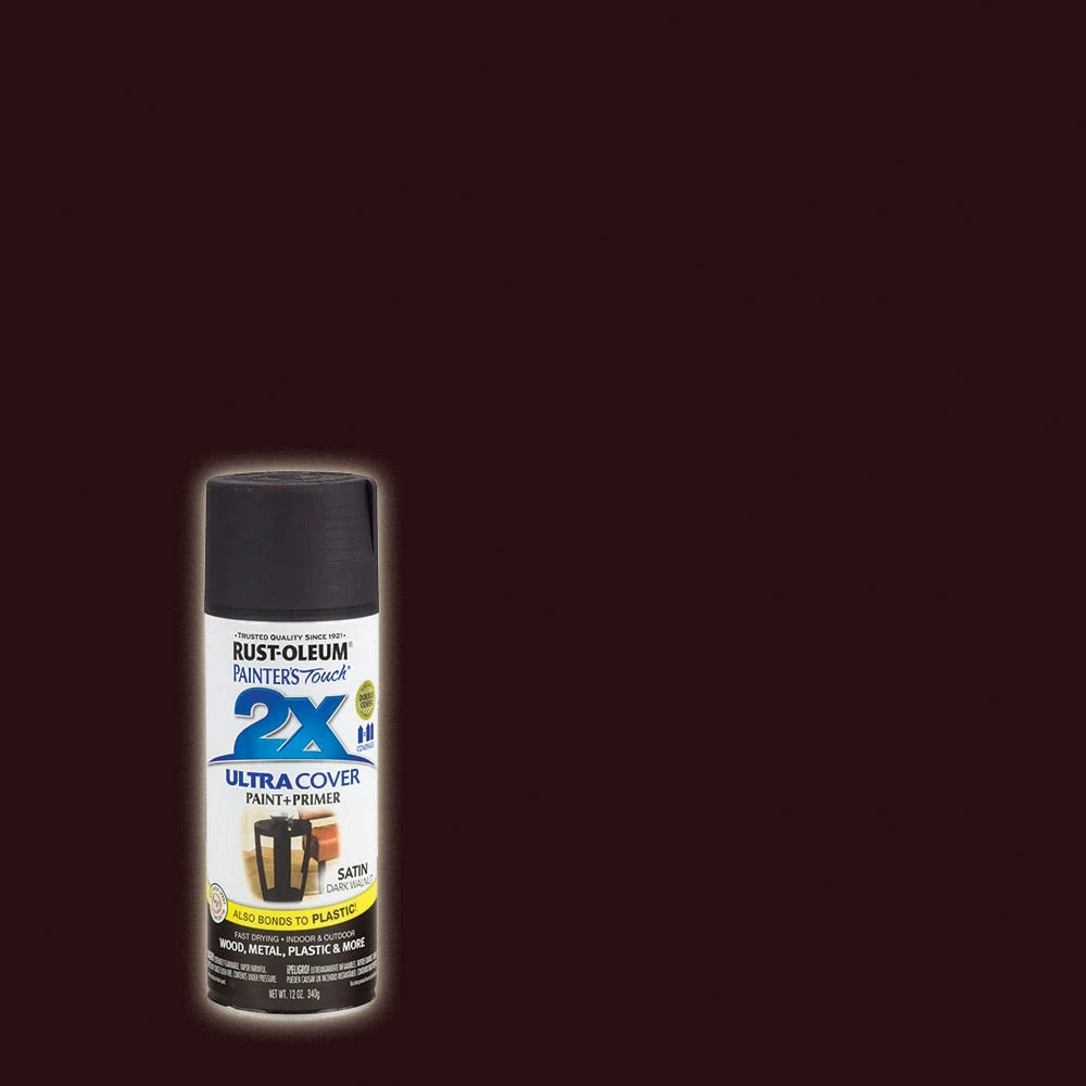 Rust-Oleum Painter's Touch 2 x Ultra Cover Paint and Primer Satin Dark Walnut Spray - 257462 - Paint, Primer & Stain 3 Rust-Oleum Painter's Touch 2 x Ultra Cover Paint and Primer Satin Dark Walnut Spray - 257462 - Paint, Primer & Stain - Image 3