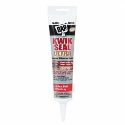 DAP Kwik Seal Ultra Advanced Kitchen & Bath Sealant - White, 5.5 oz. - 7079818918 - Caulks Sealants