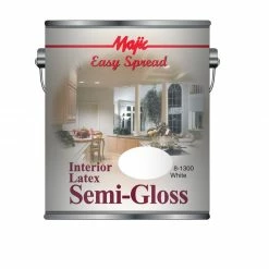 Majic Easy Spread Interior Latex Semi-Gloss Wall Paint White Gallon - 8-1300-1 - Interior Paint