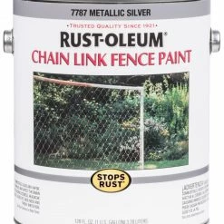 Rust-Oleum Chain Link Fence Paint Metallic Silver Gallon - 7787402 - Paint, Primer & Stain