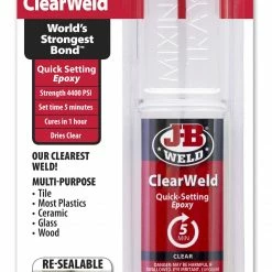 J.B. Weld J-B Weld ClearWeld Quick-Setting Epoxy Syringe-Dries Clear-25 ml 50112 - Caulks Sealants -Painting Sales Shop 711a71411f5e9f2104bfa36b711bff6d9250002f 86160090 86160090 image 86160090 scaled