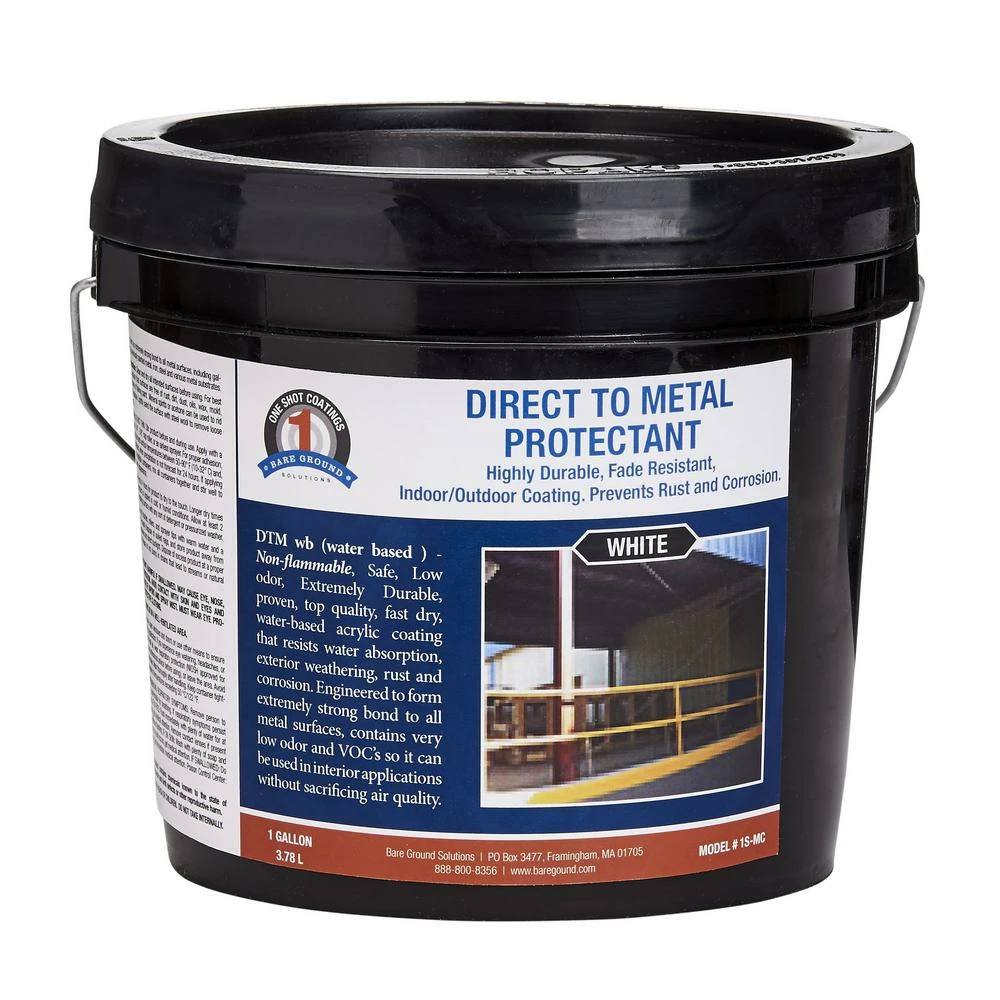 1 Shot Direct To Metal Protectant Paint One Gallon-White by Bare Ground - Primers 1 1 Shot Direct To Metal Protectant Paint One Gallon-White by Bare Ground - Primers