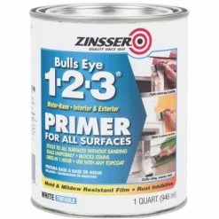 Zinsser Bulls Eye 1-2-3 Water-Base Interior/Exterior Stain Blocking Primer - ZI02004 - Primers