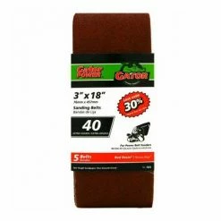 Ali Industries Gator 3 Inch x 18 Inch 40 Grit Commercial Sanding Belt 5 Pack - 7035 - Sandpaper