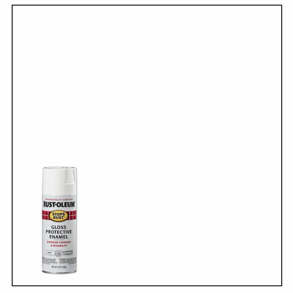 Rust-Oleum Protective Enamel Gloss White Spray Paint, 12 oz. Can- 7792830 2 Rust-Oleum Protective Enamel Gloss White Spray Paint, 12 oz. Can- 7792830 - Image 2