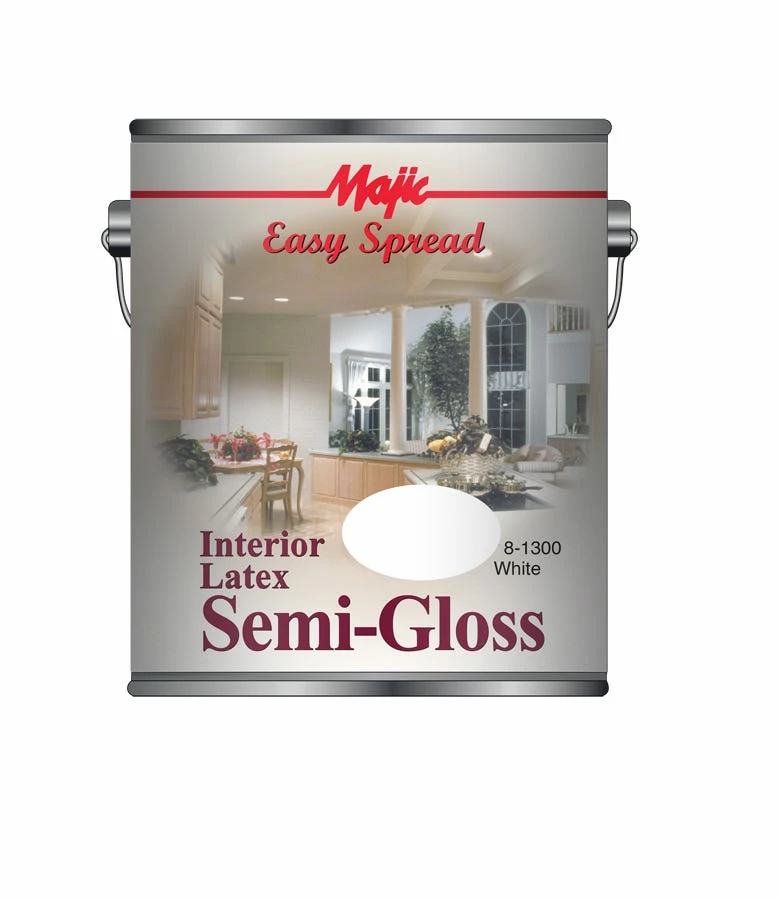 Majic Easy Spread Interior Latex Semi-Gloss Wall Paint White Gallon - 8-1300-1 - Interior Paint 2 Majic Easy Spread Interior Latex Semi-Gloss Wall Paint White Gallon - 8-1300-1 - Interior Paint - Image 2