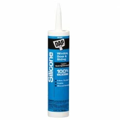DAP 100% Silicone Rubber All-Purpose Sealant - White, 9.8 oz. - 7079808646 - Caulk & Sealants