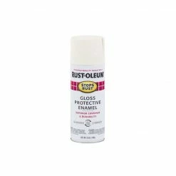 Rust-Oleum Stops Rust Spray Paint Stops Rust Gloss Canvas White Spray 7789830