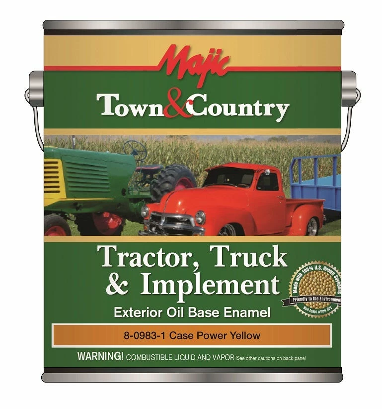 Majic Town and Country Tractor Truck and Implement Oil Base Enamel Case Power Yellow Gallon - 8-0983-1 - Auto & Equipment Paint 1 Majic Town and Country Tractor Truck and Implement Oil Base Enamel Case Power Yellow Gallon - 8-0983-1 - Auto & Equipment Paint