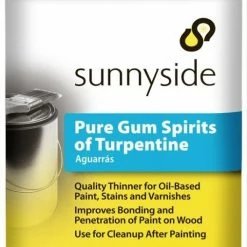 Sunnyside Pure Gum Spirits of Turpentine 1 Quart - 87032 - Paint Thinners & Solvents