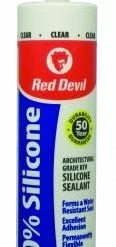 Caulk Clear 100% Silicone Red Devil - 826 - Adhesives Fillers