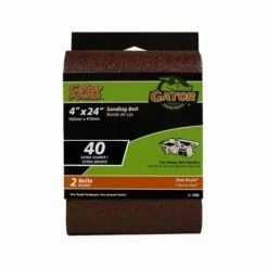 Ali Industries Gator 4 Inch x 24 Inch 40 Grit Bi-Directional Sanding Sheet 2 Pack - 3188 - Sandpaper