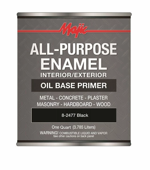 Majic All-Purpose Oil Base Enamel Black Quart - 8-2477-2 - Exterior Paint 2 Majic All-Purpose Oil Base Enamel Black Quart - 8-2477-2 - Exterior Paint - Image 2