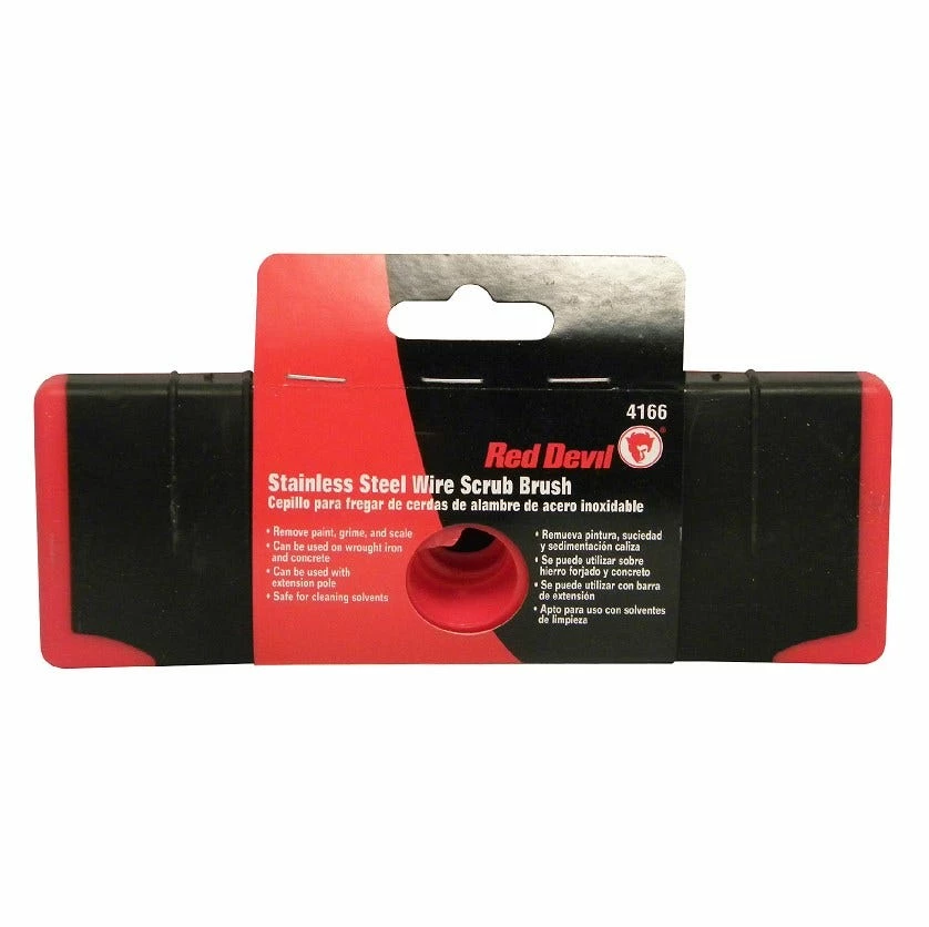 Red Devil 7" Stainless Steel Wire Scrub Brush - 4166 - Caulk & Sealants 1 Red Devil 7" Stainless Steel Wire Scrub Brush - 4166 - Caulk & Sealants