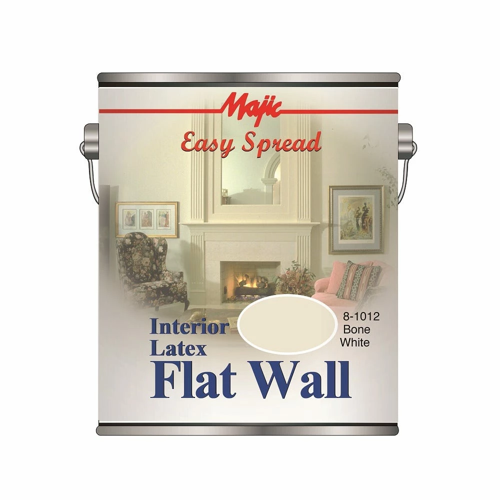 Majic Easy Spread Interior Latex Flat Wall Paint Bone White Gallon - 8-1012-1 - Interior Paint 2 Majic Easy Spread Interior Latex Flat Wall Paint Bone White Gallon - 8-1012-1 - Interior Paint - Image 2