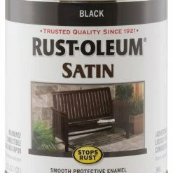 Rust-Oleum Stops Rust Satin Black Quart - 7777502 - Paint, Primer & Stain -Painting Sales Shop b0a77561c5f909399a6f4f90a330d04c025cc166 4532257 4532257 image 7777502 0413 srt 32oz satin black