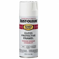Rust-Oleum Protective Enamel Gloss White Spray Paint, 12 oz. Can- 7792830
