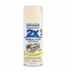 Rust-Oleum Painter's Touch 2 x Ultra Cover Paint and Primer Ivory Gloss Spray - 249110 - Spray Paint