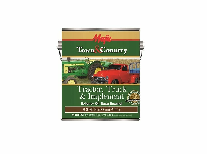 Majic Town and Country Tractor Truck and Implement Oil Base Primer Red Oxide Primer Gallon - 8-0989-1 - Auto & Equipment Paint 2 Majic Town and Country Tractor Truck and Implement Oil Base Primer Red Oxide Primer Gallon - 8-0989-1 - Auto & Equipment Paint - Image 2