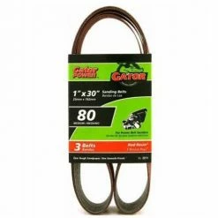 Gator Ali Industries 1 Inch x 30 Inch 80 Grit Sand Belt 3 Pack - 3211 - Sandpaper