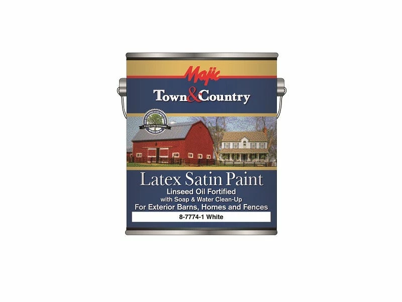 Majic Town & Country Exterior Latex Satin Paint White Gallon - 8-7774-1 - Exterior Paint 2 Majic Town & Country Exterior Latex Satin Paint White Gallon - 8-7774-1 - Exterior Paint - Image 2