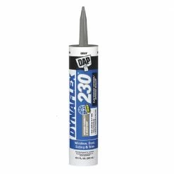 DAP Dynaflex 230 Premium Exterior/Interior Window, Door and Trim Sealant - Gray, 10.1 oz Tube - 7079818286 - Caulks Sealants