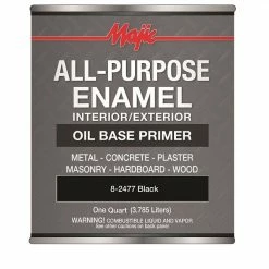Majic All-Purpose Oil Base Enamel Black Quart - 8-2477-2 - Exterior Paint