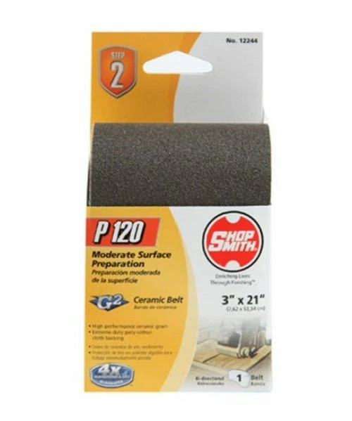 Gator Ali Industries Shopsmith 3 Inch x 21 Inch 120 Grit Sanding Belt - 12244 - Sandpaper 2 Gator Ali Industries Shopsmith 3 Inch x 21 Inch 120 Grit Sanding Belt - 12244 - Sandpaper - Image 2