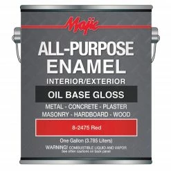 Majic All-Purpose Oil Base Enamel Red Gallon - 8-2475-1 - Exterior Paint -Painting Sales Shop d4cdd277b1a17763368bba0eaf033120641b861e 49215054 49215054 image 8 2475 1 scaled