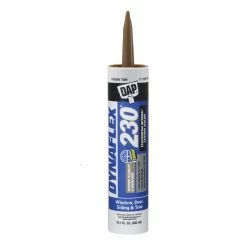DAP Dynaflex 230 Premium Exterior/Interior Window, Door and Trim Sealant - Cedar Tan, 10.1 oz Tube - 7079818412 - Caulks Sealants