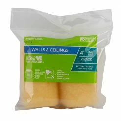 Shur-Line 4 Inch Better Knit Trim Roller 3/8 Inch Nap Beige 2/Pk - 2007309 - Brushes