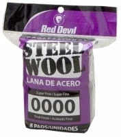 Red Devil Steel Wool 8 Pad Poly Pack - 320