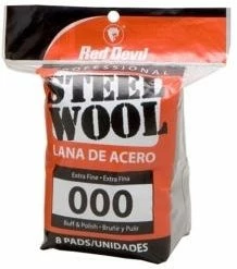 Red Devil Steel Wool 8 Pad Poly Pack - 321