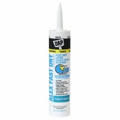 DAP Alex Fast Dry Acrylic Latex Caulk Plus Silicone - White, 10.1 oz. - 7079818425 - Caulk & Sealants